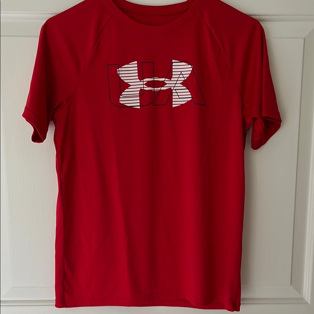 Under Armour Kids Red Short Sleeve Tee